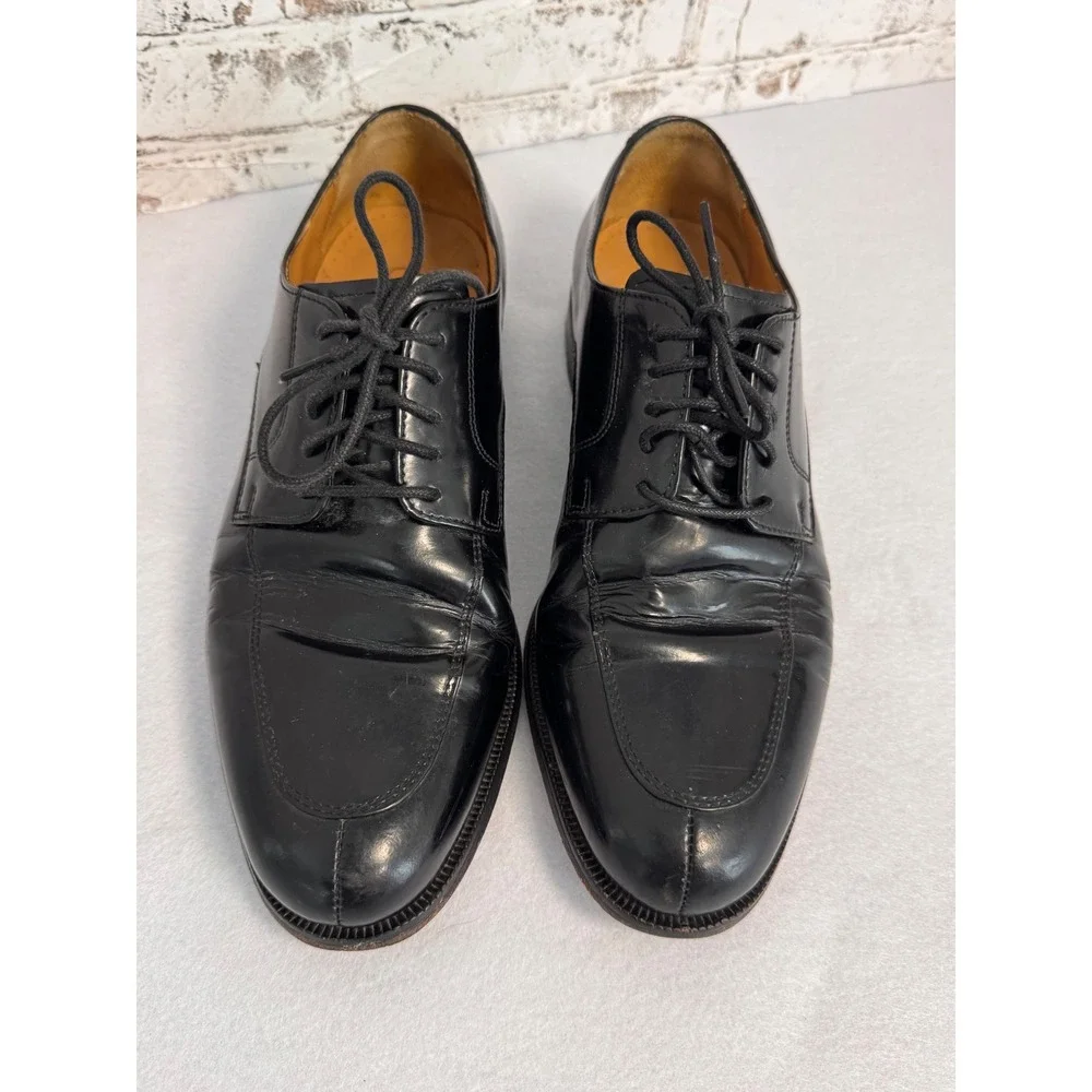 Cole Haan Mens Black Leather Split Toe Derby Dress Shoes C07603 Size 8.5 M